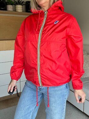 Reverisble Kway Jacket Size XS in Cherry Red
